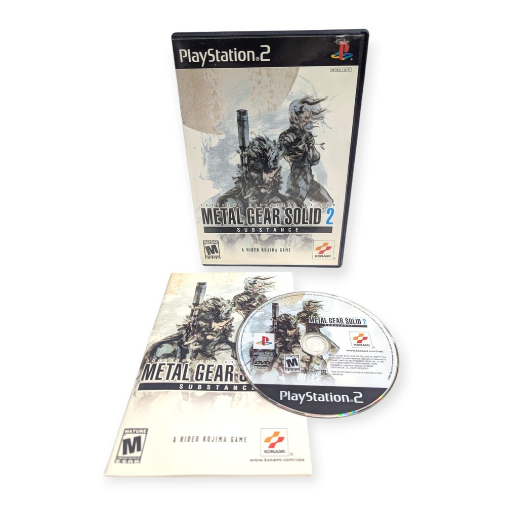 Metal Gear Solid 2 Substance Konami PlayStation 2 PS2 Game Manual CIB